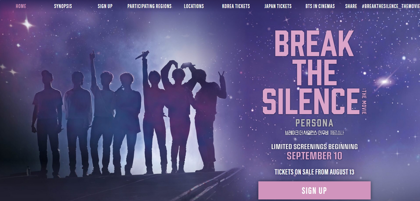 BTS: прокат фильма «Break the Silence: The Movie» с 10 сентября